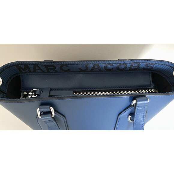 New Marc Jacobs Crossgrain Tote Azure Blue - Picture 4 of 7